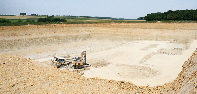 Carrieres de Coussegrey dans l'Aube pres de Troyes