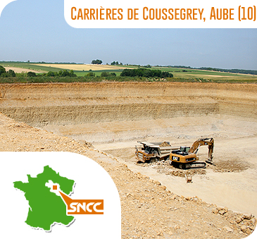 Carrières de Coussegrey Aube 10, proche de Troyes