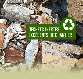 Déchetterie professionnelle, déchets inertes, excédents de chantiers, Aube 10, Yonne 89